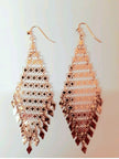 18 k Yellow Gold Plated Dangle Earrings